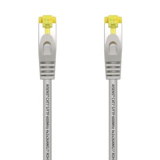 AISENS - CABLE DE RED LATIGUILLO RJ45 LSZH CAT.7 600MHZ S/FTP PIMF AWG26 GRIS 1,0M (Ref.A146-0334)