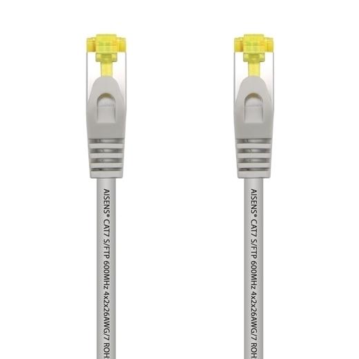 AISENS - CABLE DE RED LATIGUILLO RJ45 LSZH CAT.7 600MHZ S/FTP PIMF AWG26 GRIS 3,0M (Ref.A146-0336)