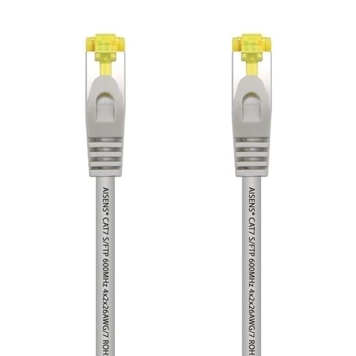 AISENS - CABLE DE RED LATIGUILLO RJ45 LSZH CAT.7 600MHZ S/FTP PIMF AWG26 GRIS 5,0M (Ref.A146-0337)