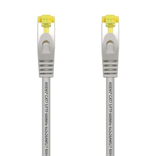 AISENS - CABLE DE RED LATIGUILLO RJ45 LSZH CAT.7 600MHZ S/FTP PIMF AWG26 GRIS 50CM (Ref.A146-0333)