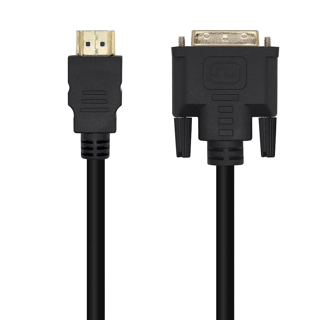 AISENS - CABLE DVI A HDMI, DVI18+1/M-HDMI A/M, NEGRO, 3.0M (Ref.A117-0451)