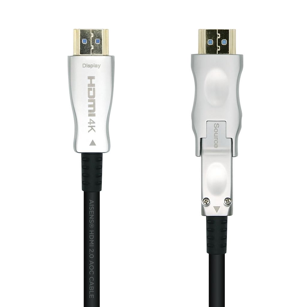AISENS - CABLE HDMI V2.0 AOC DESMONTABLE PREMIUM ALTA VELOCIDAD / HEC 4K@60HZ 4:4:4 18GBPS, A/M-D/A/ (Ref.A148-0514)