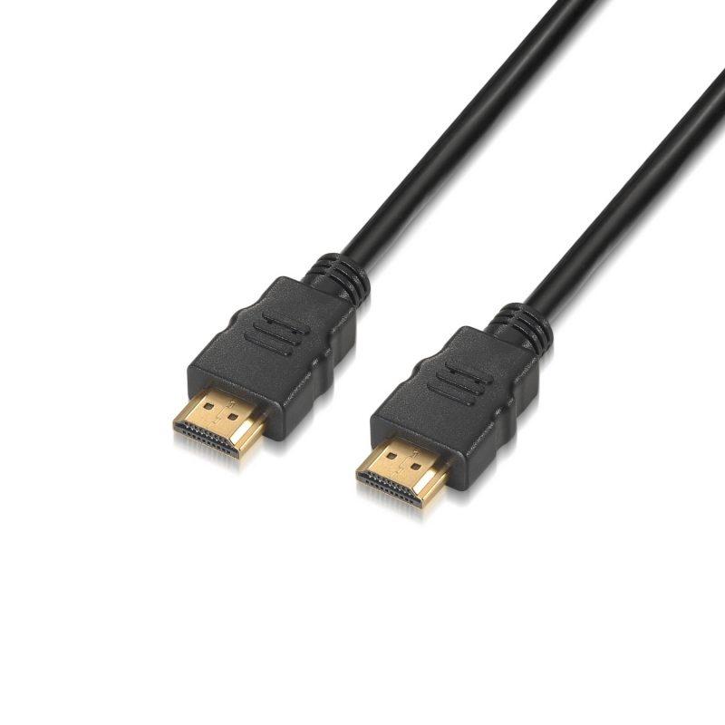 AISENS - CABLE HDMI V2.0 PREMIUM ALTA VELOCIDAD HEC 4K@60HZ 18GBPS A/M - A/M NEGRO 0,5M (Ref.A120-0118)