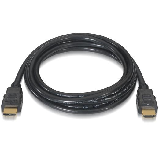 AISENS - CABLE HDMI V2.0 PREMIUM ALTA VELOCIDAD HEC 4K@60HZ 18GBPS A/M - A/M NEGRO 2,0M (Ref.A120-0121)