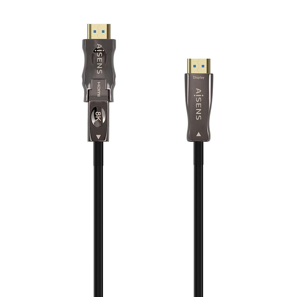 AISENS - CABLE HDMI V2.1 AOC DESMONTABLE ULTRA ALTA VELOCIDAD / HEC 8K@60HZ 4K@120HZ 4:4:4 48GBPS, A/M (Ref.48114)