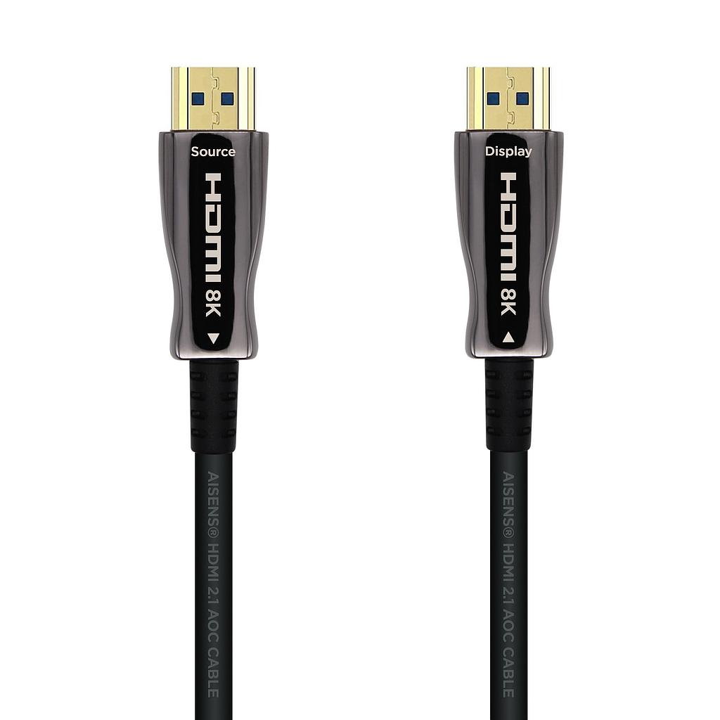 AISENS - CABLE HDMI V2.1 AOC ULTRA ALTA VELOCIDAD / HEC 8K@60HZ 4K@120HZ 4:4:4 48GBPS, A/M-A/M, NEGR (Ref.A153-0516)