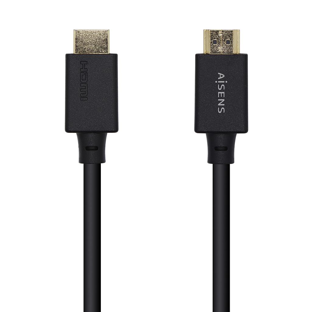 AISENS - CABLE HDMI V2.1 ULTRA ALTA VELOCIDAD / HEC CERTIFICADO 8K@60HZ 48GBPS, A/M-A/M, NEGRO, 1.0M (Ref.A150-0421)