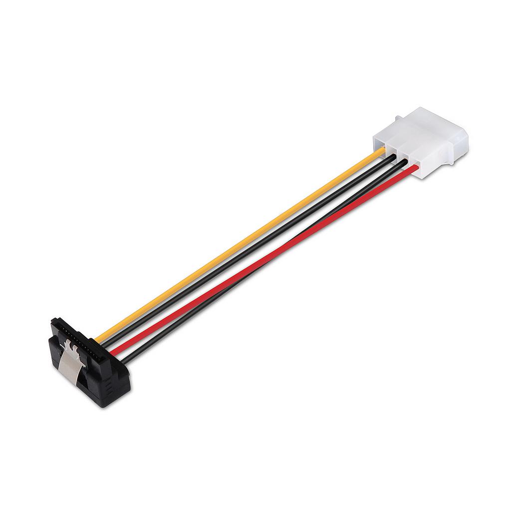 AISENS - CABLE SATA ALIM ACODADO CON ANCLAJES, MOLEX 4PIN/M-SATA/H, 16CM (Ref.A131-0163)