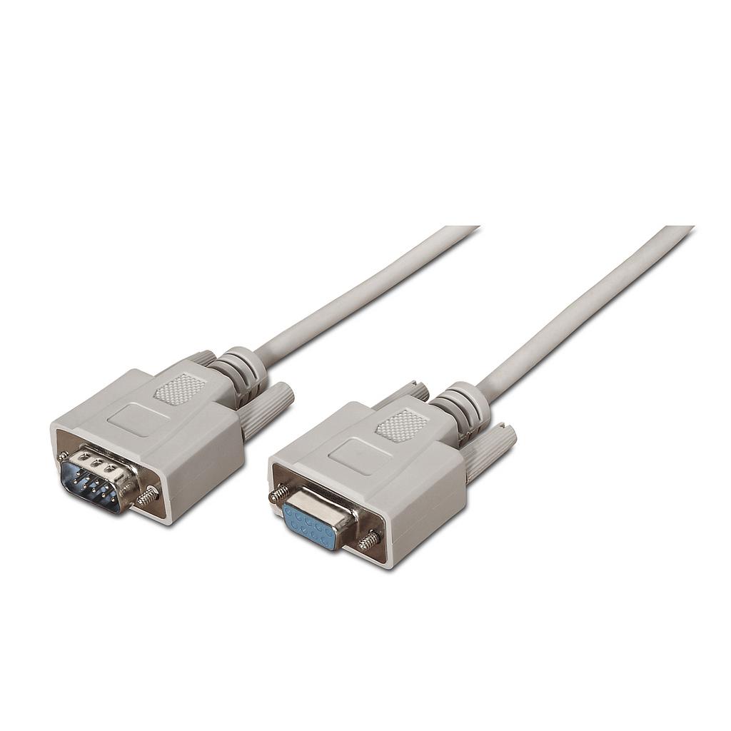AISENS - CABLE SERIE RS232, DB9/M-DB9/H, BEIGE, 1.8M (Ref.A112-0065)