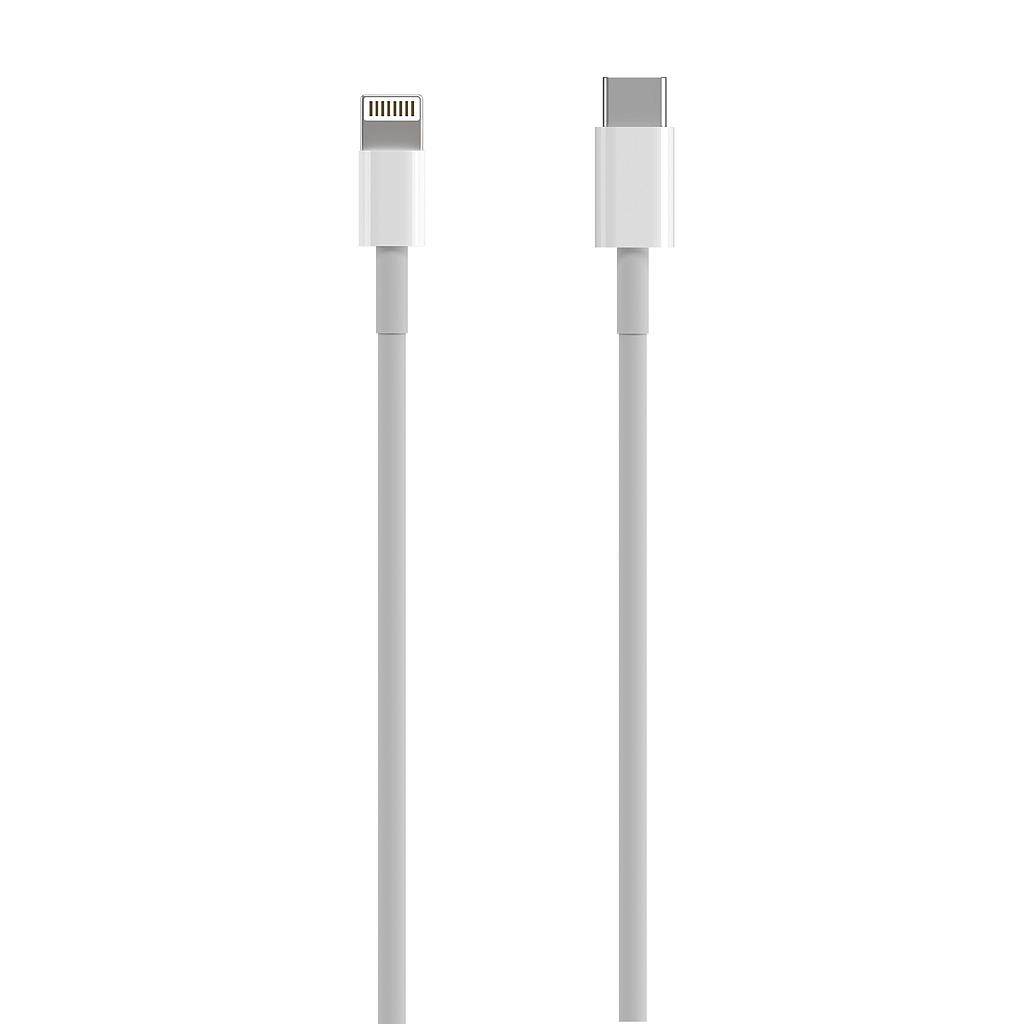 AISENS - Cable USB 2.0 USB-C a LIGHTNING PD 2A, LIGHTNING/M-USB-C/M, blanco, 0.5m (Ref.A102-0543)