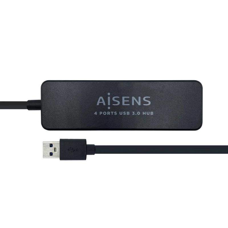 AISENS - HUB DE 4 PUERTOS USB 3.0 NEGRO (Ref.A106-0399)