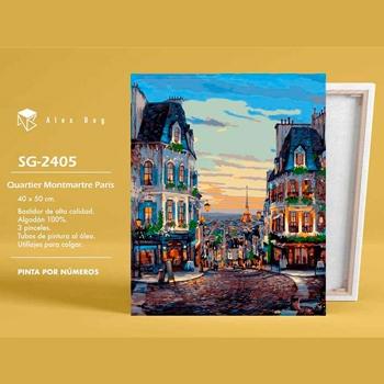 ALEX BOG - SET DE PINTURA POR NÚMEROS QUARTIER MONTMARTRE PARIS C/SURTIDOS (Ref.SG-2405)