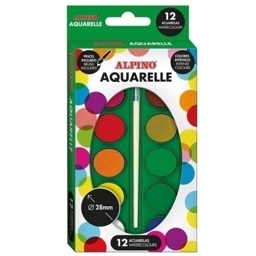 ALPINO - ACUARELAS ESTUCHE de 12 (Ref.AQ000001)
