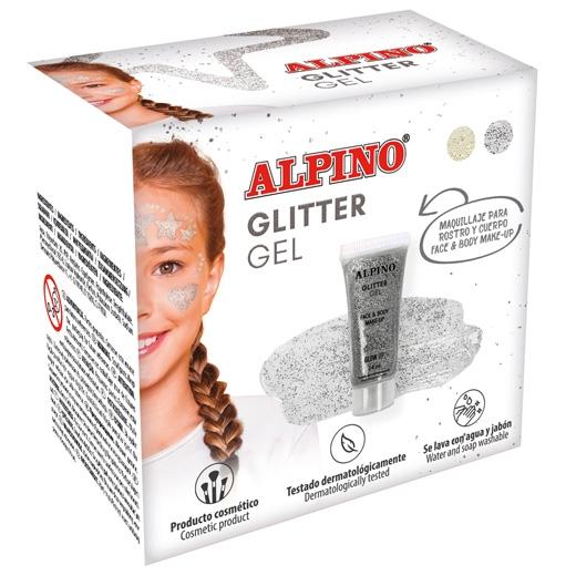 ALPINO - GEL TRANSPARENTE CON PURPURINA GLITTER CAJA 6U PLATA (Ref.DL000615)