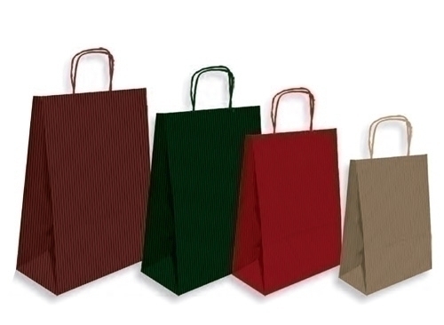ANDINA - BOLSA de PAPEL KRAFT LISO 32x40x14 cm ROJO PAQUETE de 50 (Ref.2003016)