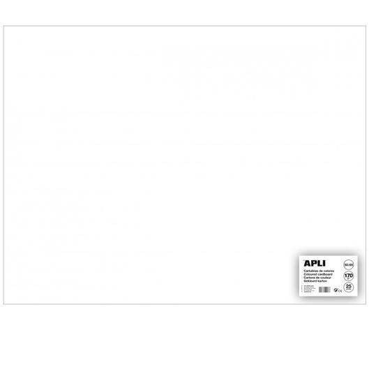 APLI - CARTULINA 170G 50X65CM BLANCO -25 HOJAS- (Ref.14254)