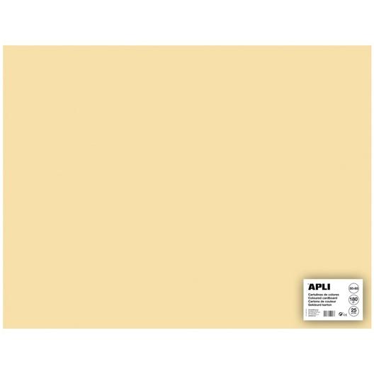 APLI - CARTULINA 170G 50X65CM CREMA -25 HOJAS- (Ref.14259)