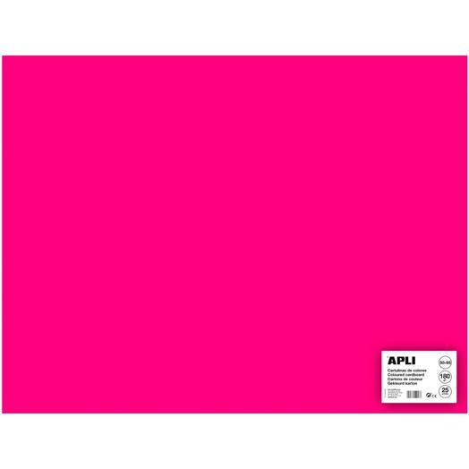APLI - CARTULINA 170G 50X65CM FUCSIA -25 HOJAS- (Ref.14274)