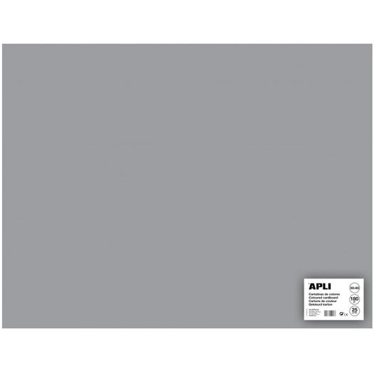 APLI - CARTULINA 170G 50X65CM GRIS -25 HOJAS- (Ref.14268)