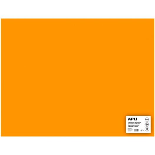 APLI - CARTULINA 170G 50X65CM NARANJA -25 HOJAS- (Ref.14264)
