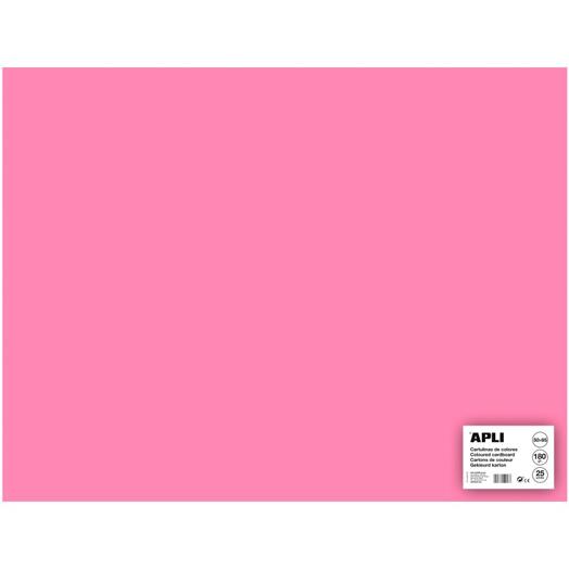 APLI - CARTULINA 170G 50X65CM ROSA -25 HOJAS- (Ref.14261)