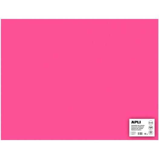 APLI - CARTULINA 170G 50X65CM ROSA FLUOR -25 HOJAS- (Ref.14277)