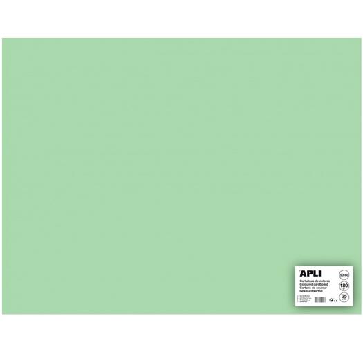 APLI - CARTULINA 170G 50X65CM VERDE ESMERALDA -25 HOJAS- (Ref.14260)