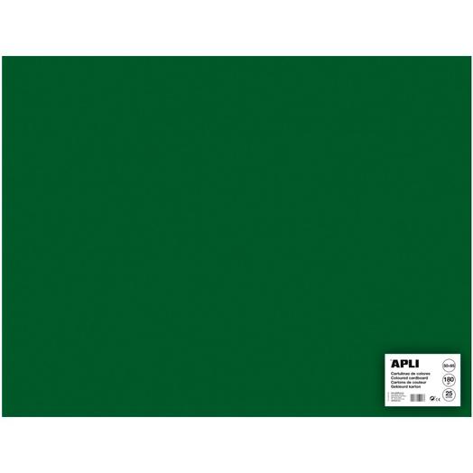 APLI - CARTULINA 170G 50X65CM VERDE OSCURO -25 HOJAS- (Ref.14272)