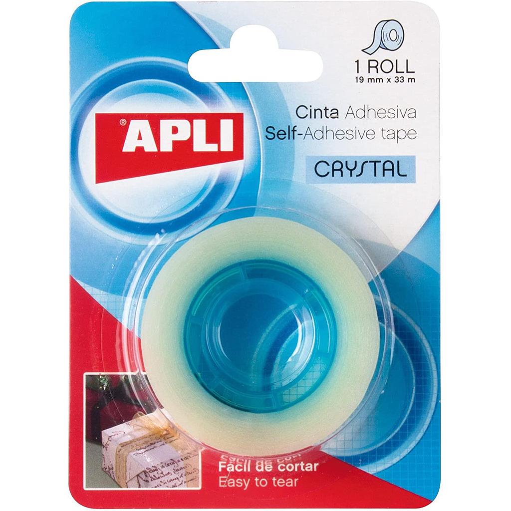 APLI - CINTA ADHESIVA CRYSTAL 33MX19MM PACK -10U- (Ref.11167)