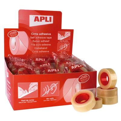 APLI - CINTA ADHESIVA TRANSPARENTE 33MX12MM PACK -55U- (Ref.11169)