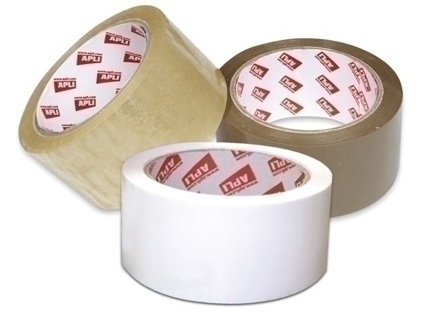 APLI - CINTA de EMBALAJE PP rollo 66x48 MARRON (adh.solvente) (Ref.12319)