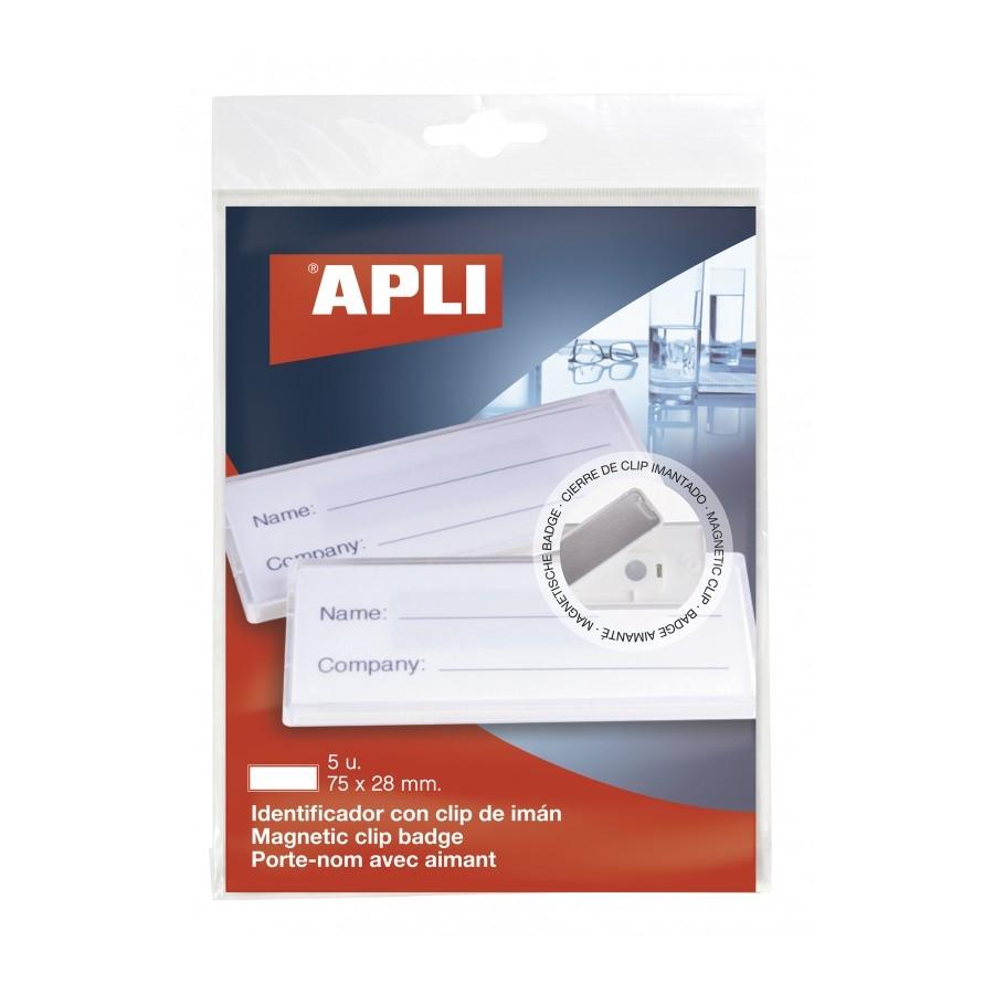 APLI - FUNDA DISTINT. PINZA MAGENTICA 72x28 mm BOLSA de 5 (Ref.17774)