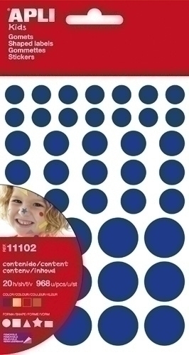 APLI - GOMETS BOLSA REMOVIBLES 20h FIGURAS VARIAS 4 col.surt.(AM-AZ-RJ-VD) 968 uds. () (Ref.11102)