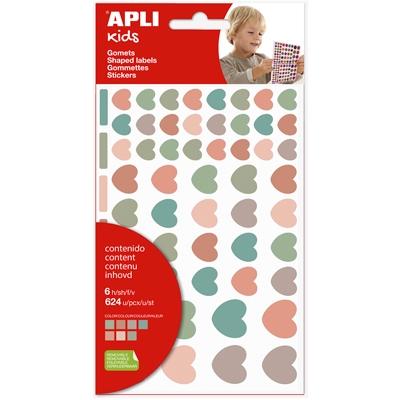 APLI - GOMETS CORAZONES NORDIK REMOVIBLES 624U 6 HOJAS C/SURTIDOS (Ref.19452)