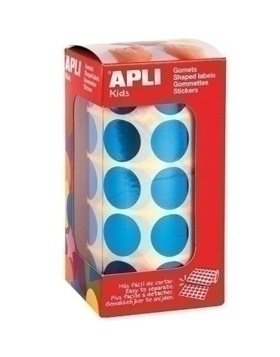 APLI - GOMETS METALIZADOS ROLLO 59h CIRCULO Ø 20 mm AZUL 1.770 uds. () (Ref.12048)