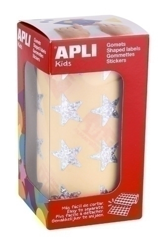 APLI - GOMETS METALIZADOS ROLLO 59h ESTRELLA GRANDE HOLOGRAFICA 1.416 uds. () (Ref.12046)