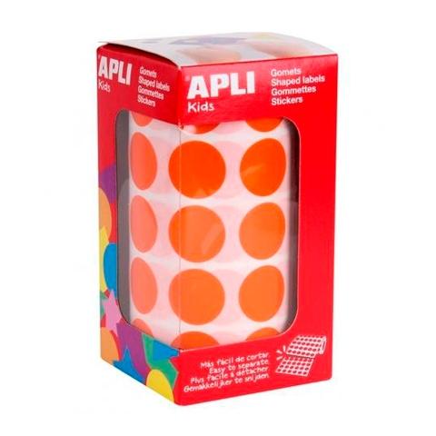 APLI - GOMETS ROLLO 59h CIRCULO Ø 15 mm NARANJA 2.832 uds. () (Ref.11483)