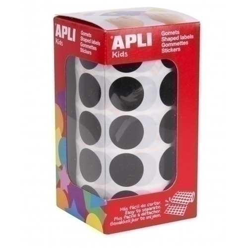 APLI - GOMETS ROLLO 59h CIRCULO Ø 20 mm NEGRO 1.770 uds. () (Ref.11492)
