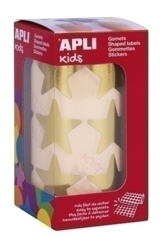 APLI - GOMETS ROLLO ESTRELLA 33mm 708 Uds. ORO () (Ref.17866)