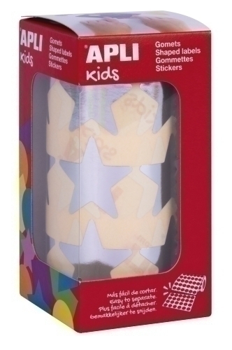 APLI - GOMETS ROLLO ESTRELLA 33mm 708 Uds. PLATA () (Ref.17867)