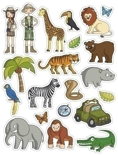 APLI - GOMETS TEMATICOS BOLSA 3h REMOVIBLES LA SELVA 63 uds. () (Ref.11433)