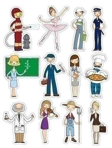 APLI - GOMETS TEMATICOS BOLSA 3h REMOVIBLES PROFESIONES 36 uds. () (Ref.11440)