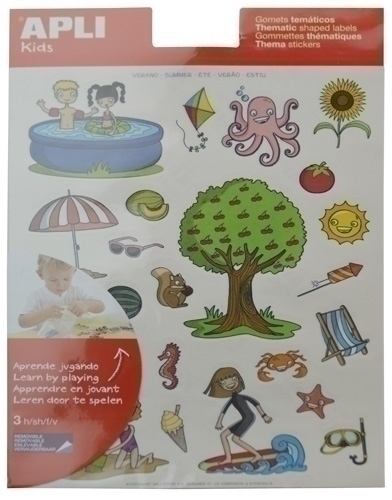 APLI - GOMETS TEMATICOS BOLSA 3h REMOVIBLES VERANO 72 uds. () (Ref.11615)