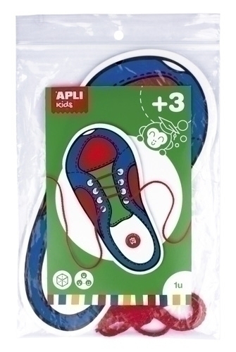APLI - JUEGO EDUCATIVO KIDS ATA ZAPATOS CORDON ROJO BOLSA DE 1 UD. (Ref.17488)