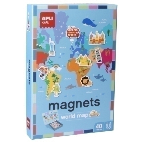 APLI - JUEGO MAGNETICO MAPA MUNDI 40 PIEZAS (Ref.16494)