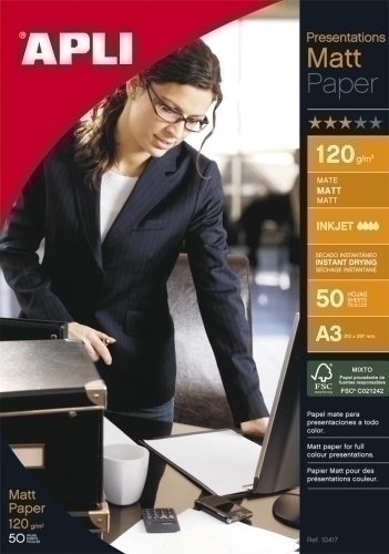 APLI - P.INKJET MATE A3 120g 50h (Ref.4462)