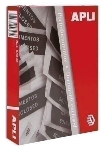 APLI - SOBRES ADHESIVOS PACKING-LIST 173x125 (ext.) IMPRESOS CAJA de 100 (Ref.343)