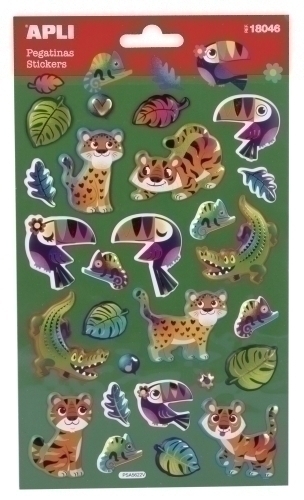 APLI - STICKERS BOLSA 1h ANIMALES SELVA () (Ref.18046)