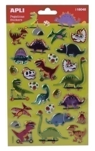 APLI - STICKERS BOLSA 1h DINOSAURIOS () (Ref.18048)