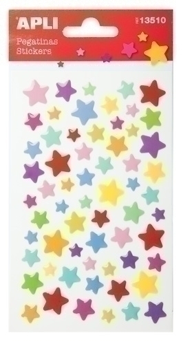 APLI - STICKERS BOLSA 1h ESTRELLAS COLOR () (Ref.13510)